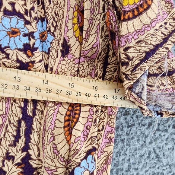 Cynthia Rowley Dress Womens Medium Orange Boho *GUC* - Picture 7 of 9